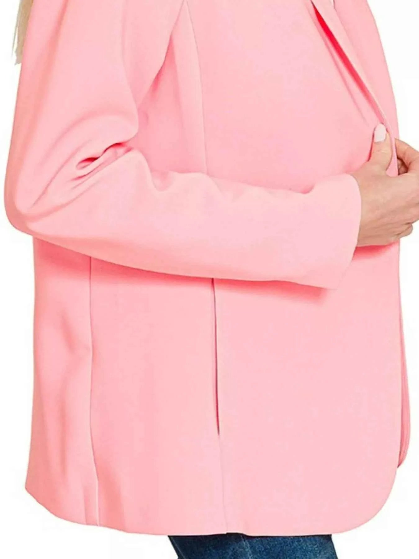 Zenana Woven Long Sleeve Blazer With Lining 59a15bd6-91f0-4a45-97e7-df9c97fb6add-Max-Origin