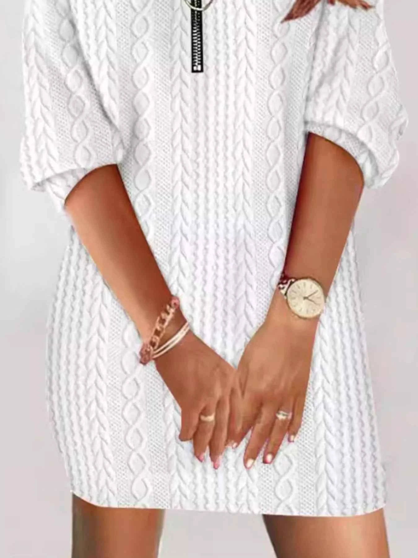 Zip Detail Textured Knit Mini Sweater 59db3aaa-d437-4583-aad3-345a01db1045-Max-Origin