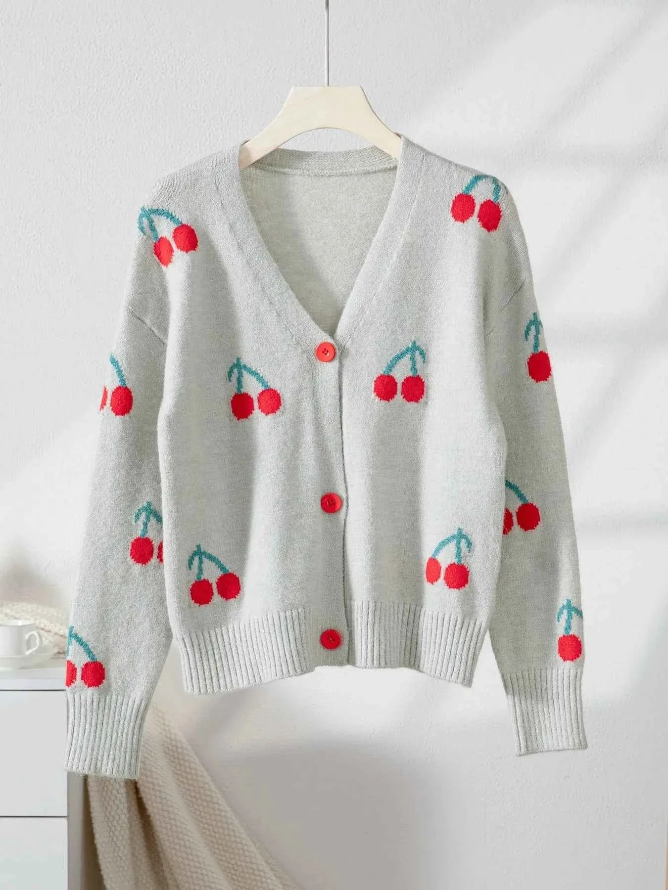 Cherry Button-Up Knit Cardigan 5baf86b6-8a9d-4519-a037-76c340e6c051-Max-Origin