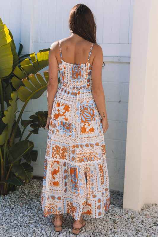 Zora Ricrac Trim Spaghetti Straps Maxi Dress 5c0402d6-c322-45bc-adc9-98fc973c8b9d