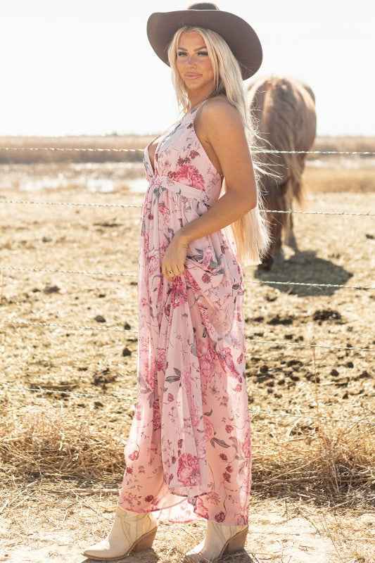 Jenesis Floral Pleated Maxi Dress 5c5f377e-608f-41b2-aa12-821c3592fdb5