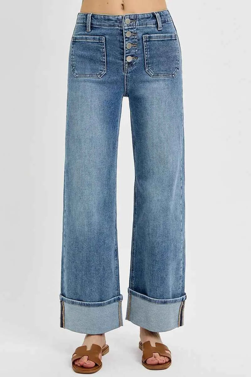 RISEN High Rise Ankle Wide Button Patch Pocket Cuffed Jeans 5cbe43f28c674c26a143ed700aea395b-Max-Origin