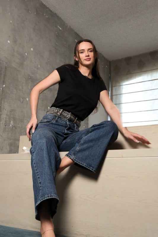 Double Snap On Waistband Layered High Rise Wide 5ec03932-1dfd-463e-baaa-a47025970556