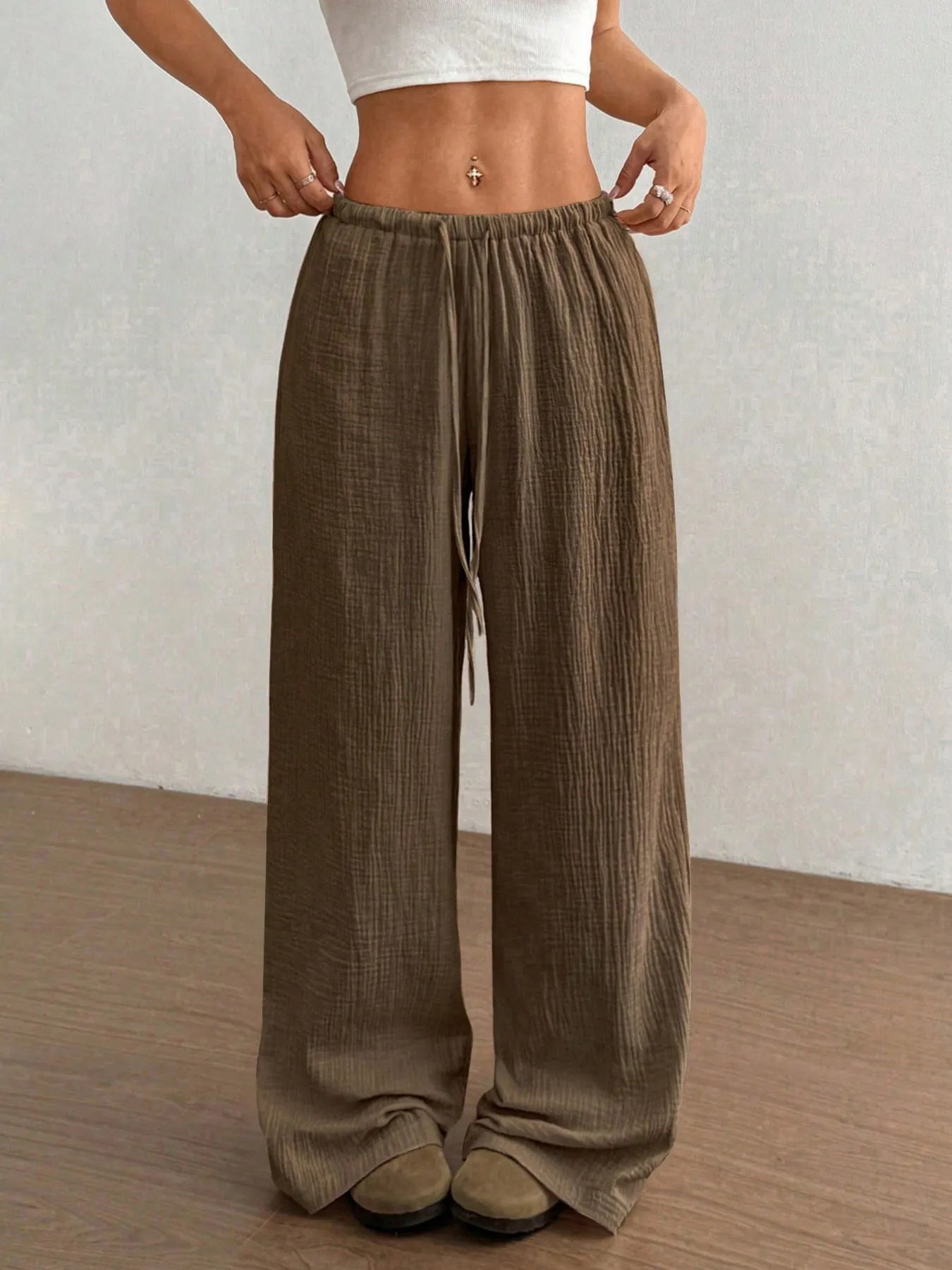 Drawstring Wide-Leg Casual Pants 5ee28b4aa88c451a89a9676d54f98bc4-Max-Origin