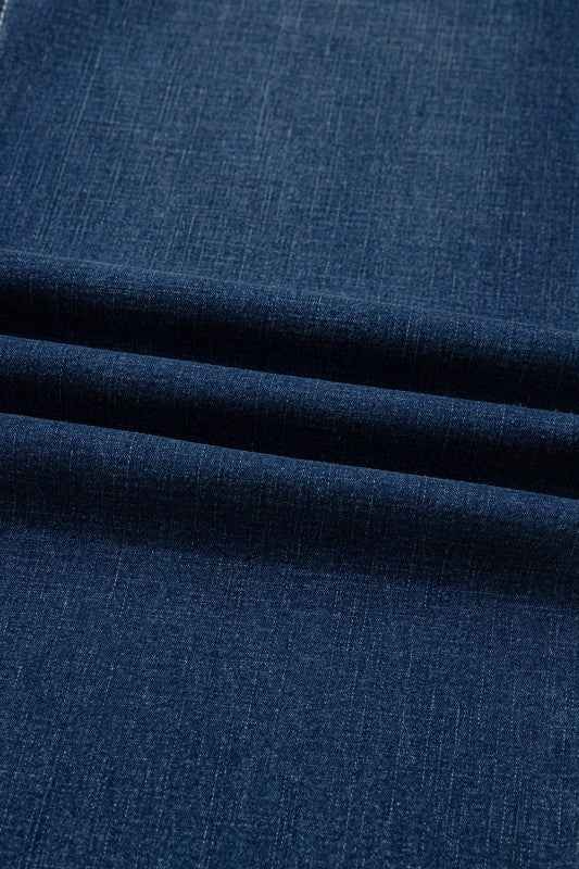 Denim Stitch High-Waist Cuff Jeans 5f58848a-52f6-402d-9f17-7f3ab0ef0515