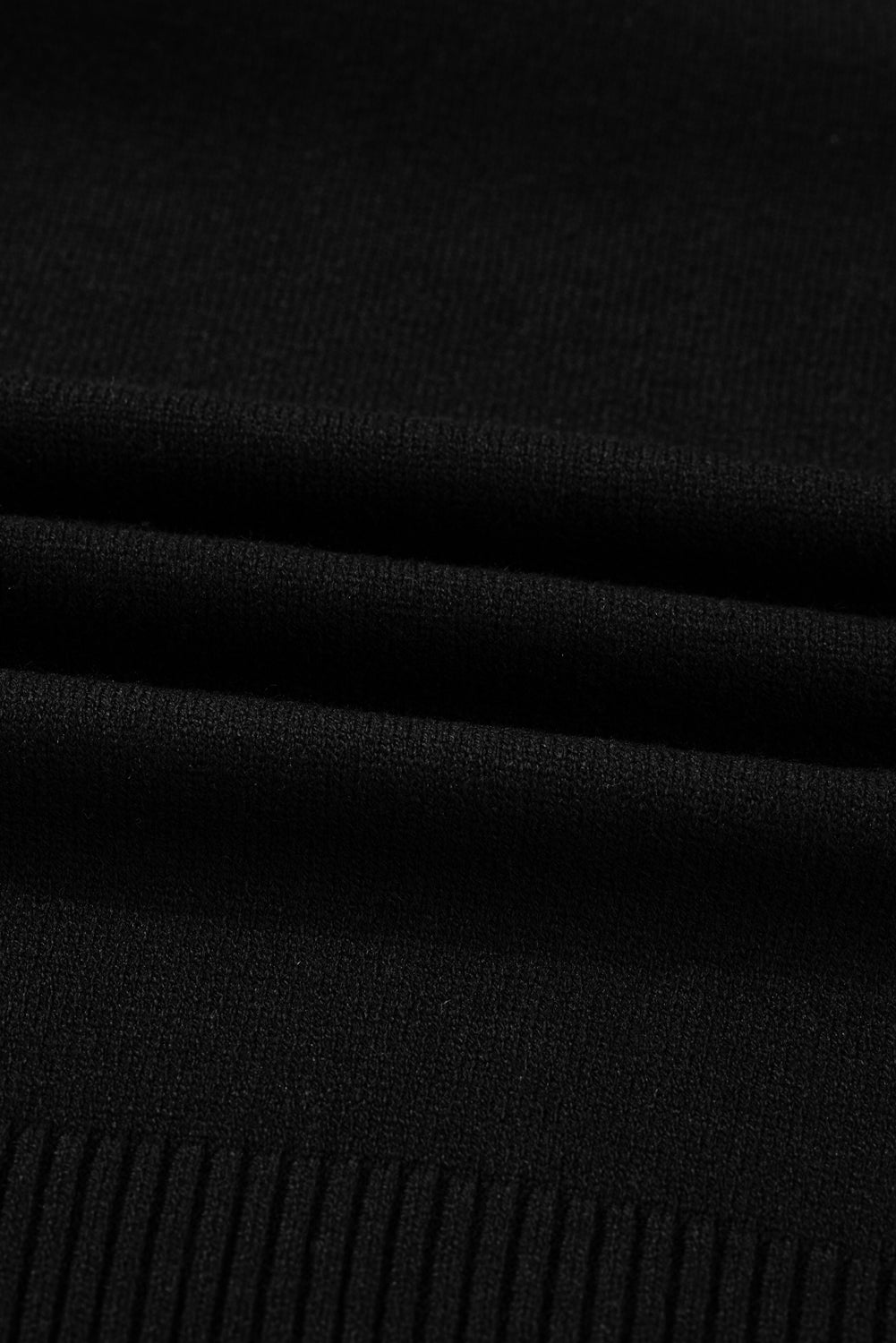 Black Contrast Trim Big Bow Accent Cropped Sweater