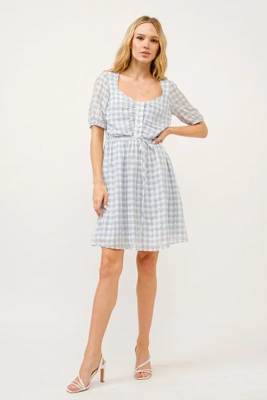 And The Why Puff Sleeve Ruched Button Front Gingham Dress 63bc39235470466c82a1f6b3f04d5a25-Max-Origin
