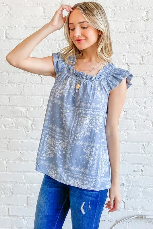 And The Why Boho Print Rayon Linen Ruffle Baby Doll Tank Top 64b21a72d8ea40fab09bb7f795983398-Max-Origin