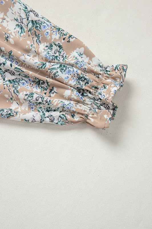 Floral Smocked Puff Sleeve Maxi Dress 64f2f8b8-cc02-4257-b421-7f5c38538e7c