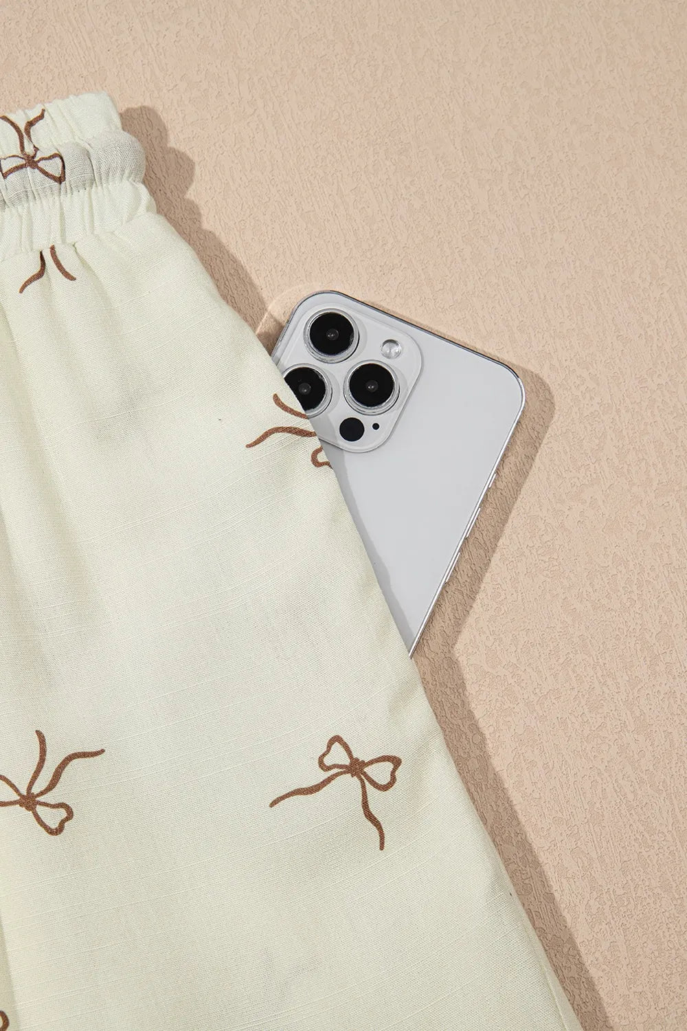 Bow Print Lace Drawstring Casual Shorts 668ac117-84e6-48d9-852f-b1b54ff025f9-Max-Origin