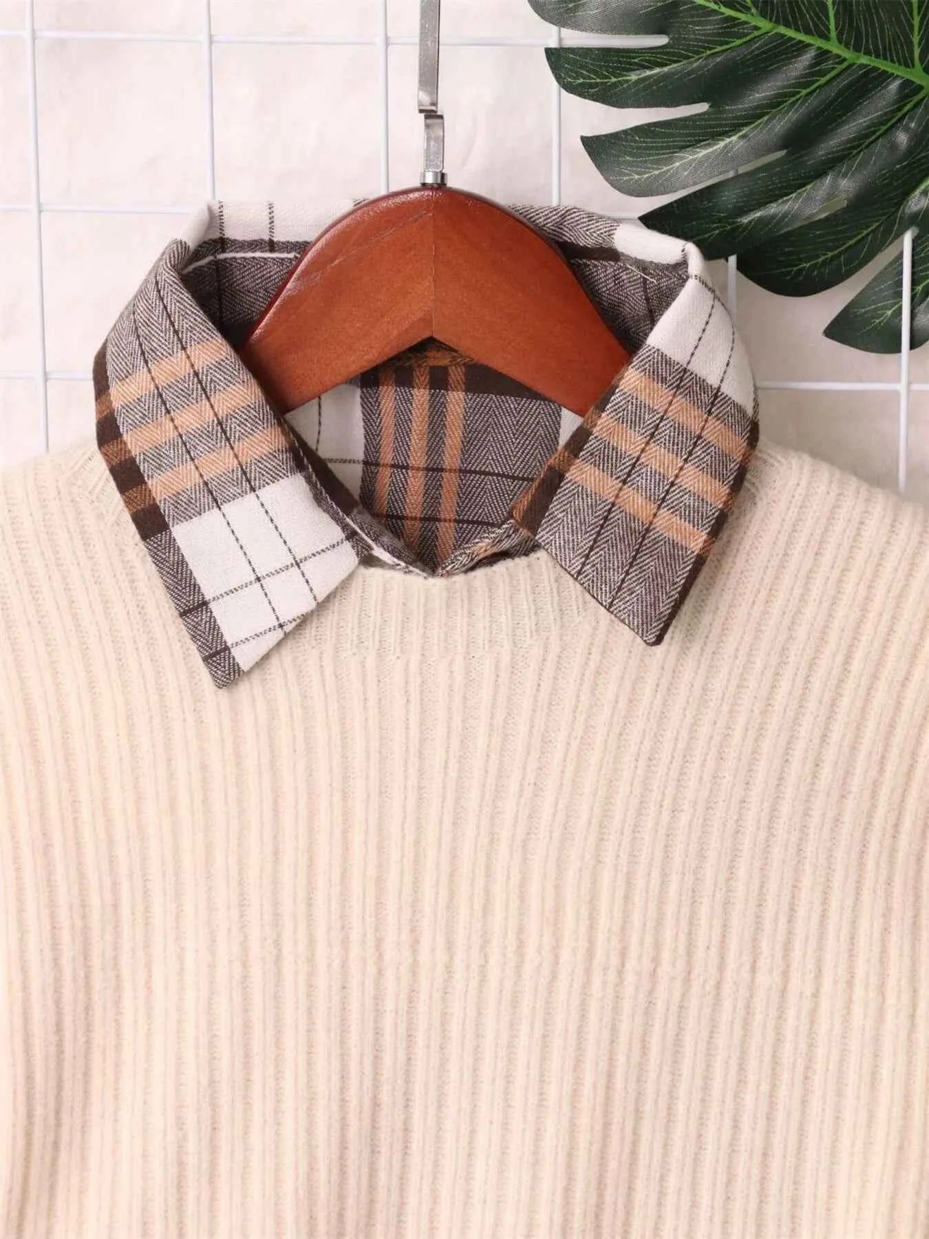 Plaid Long Sleeve Sweater Dress 6954cb8e993c4b02be6b11ea0d032b35-Max-Origin