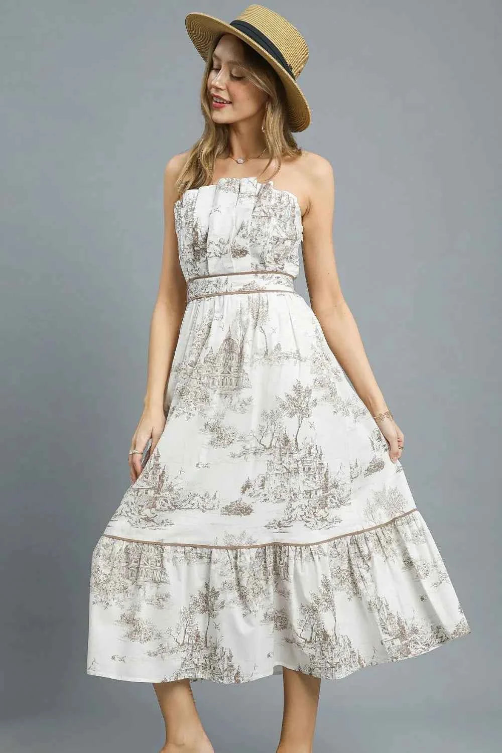 Umgee Printed Tiered Tube Midi Dress 6a406fc5-3dec-45e3-a63f-795f1d94941d-Max-Origin