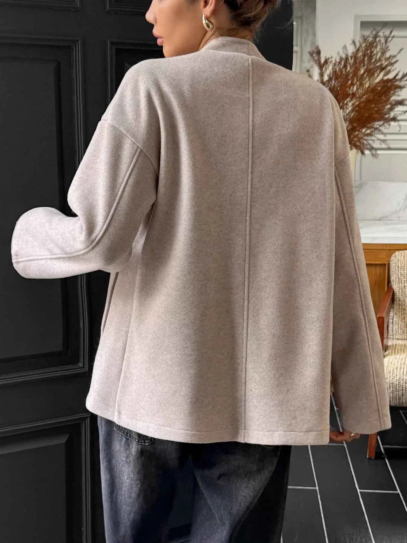 Open Front Dropped Shoulder Outerwear 6b532695fdde402d8c80bdea1beea40f-Max-Origin