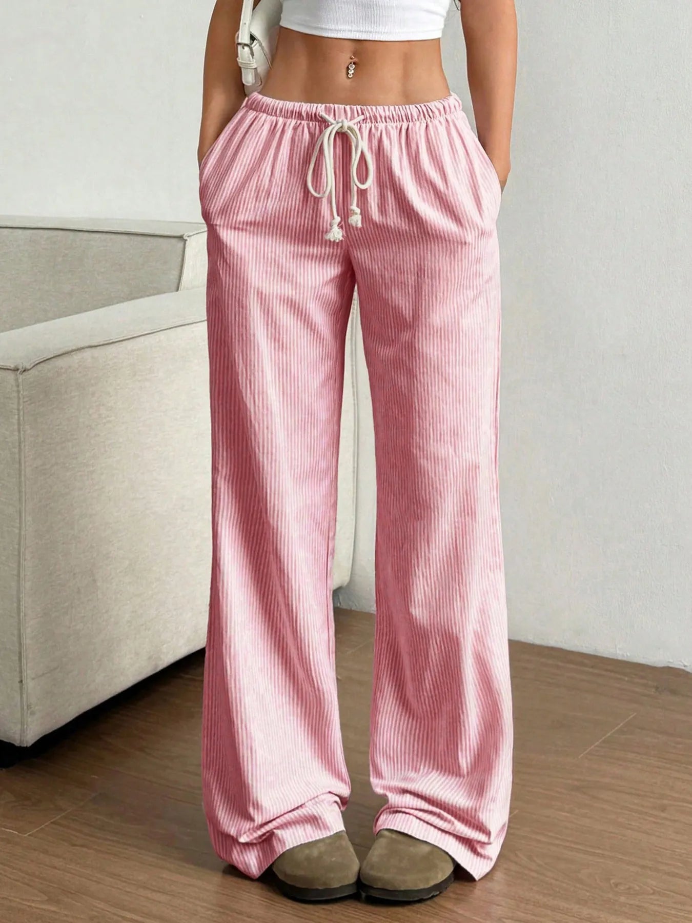 Drawstring Striped Wide Leg Pants Dark Pink 6c7f68c3f01e46dca2619fba03509fcf-Max-Origin