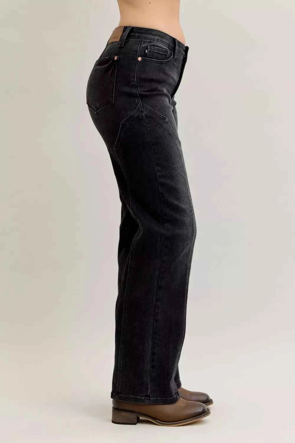 Judy Blue Mid Rise Straight Western Seam Detail Jeans 6d0b1fe10fe44fbca380ebef2a22684a-Max-Origin