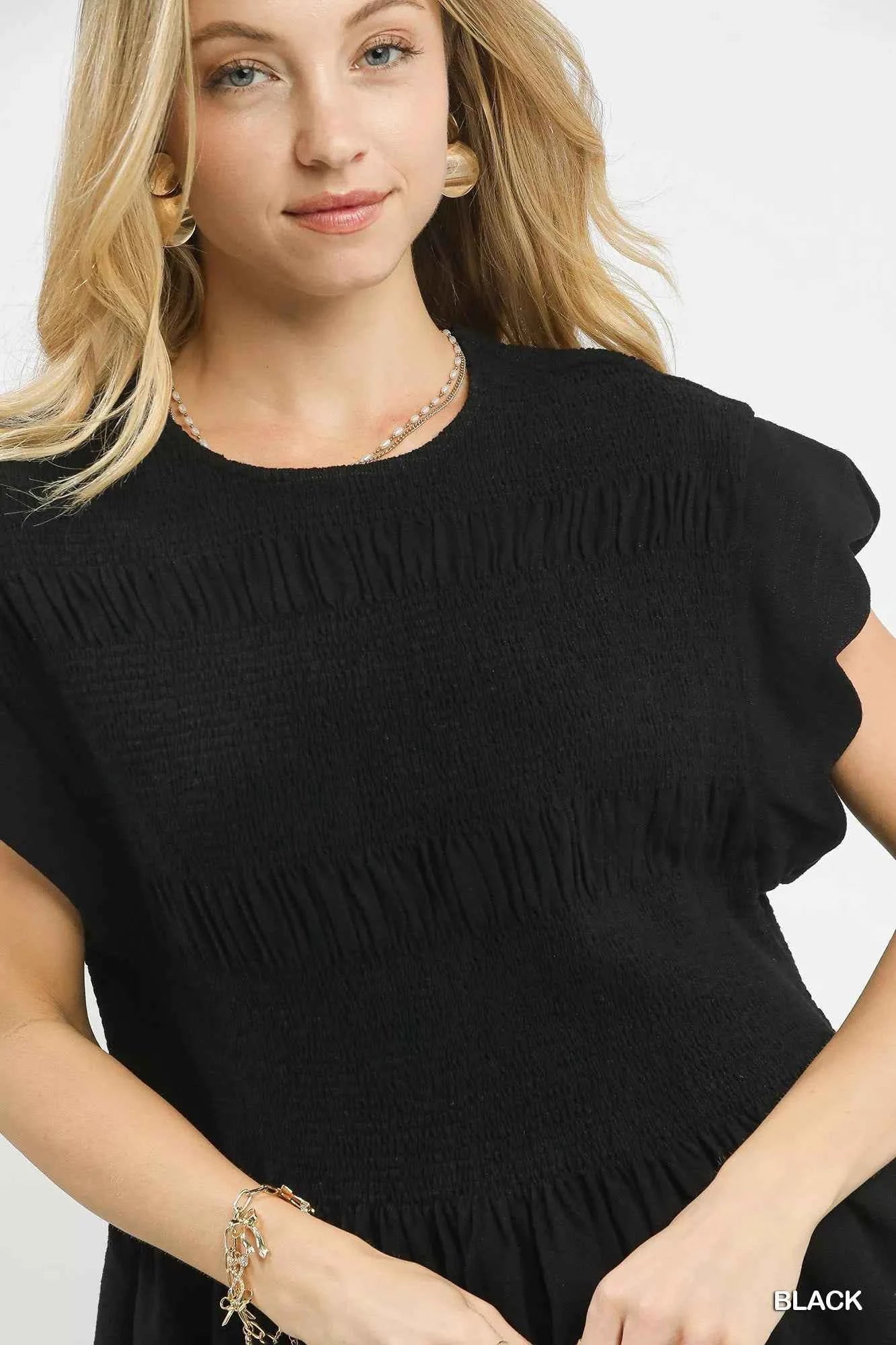 Umgee Linen Blend Smocked Peplum Blouse 6d0c8730-9572-4fc6-be3a-a644fd05c653-Max-Origin