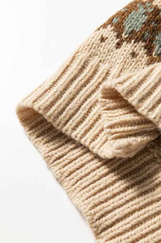 Western Knit Buttoned V-Neck Cardigan Sweater 6e163e8b-665f-42a4-84c3-61a7c17b9622
