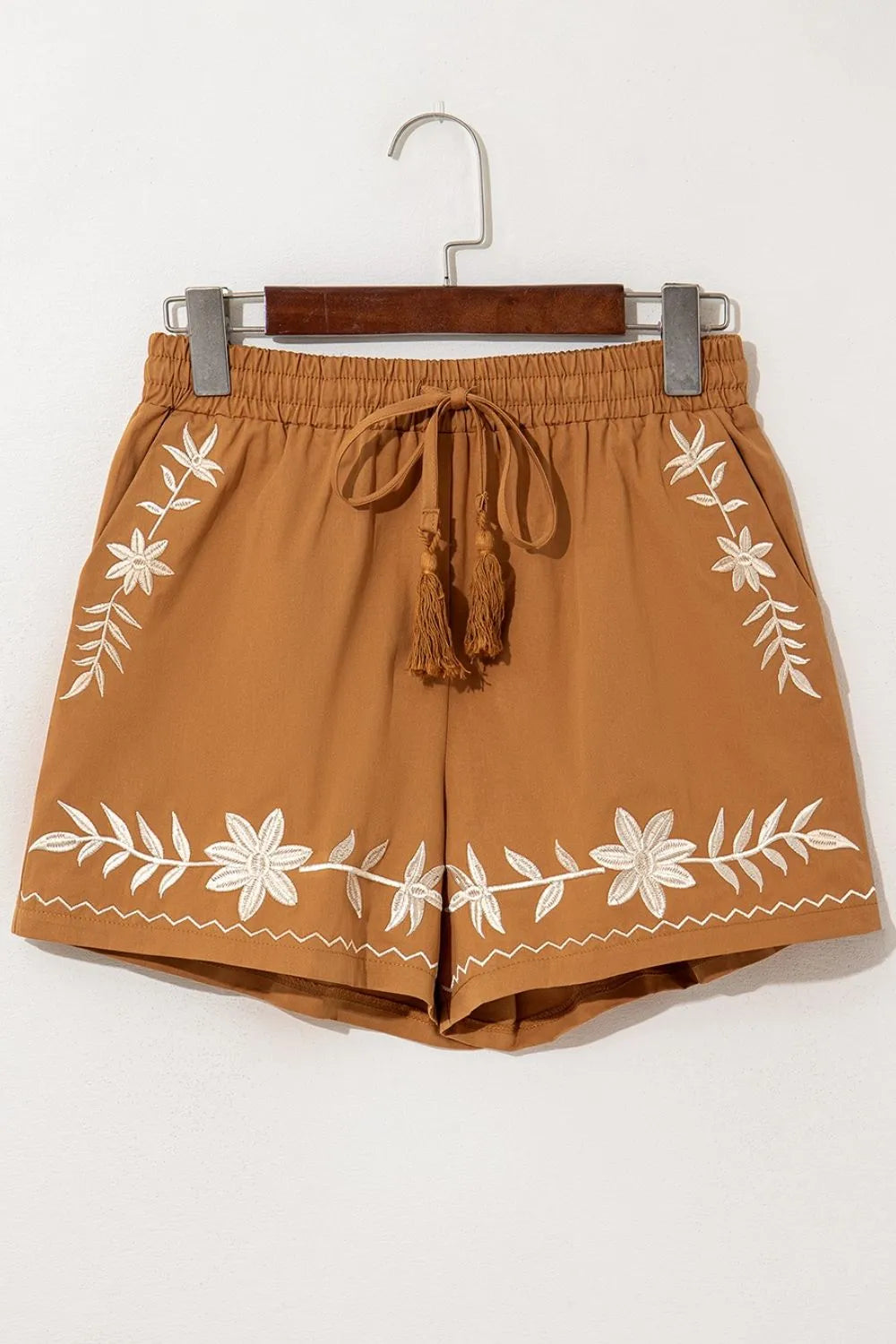 Embroidered Boho Tasseled Drawstring Elastic Waist Casual Shorts 6e5be1cd-c87c-48b1-8b1b-399f2e3f4ce7-Max-Origin