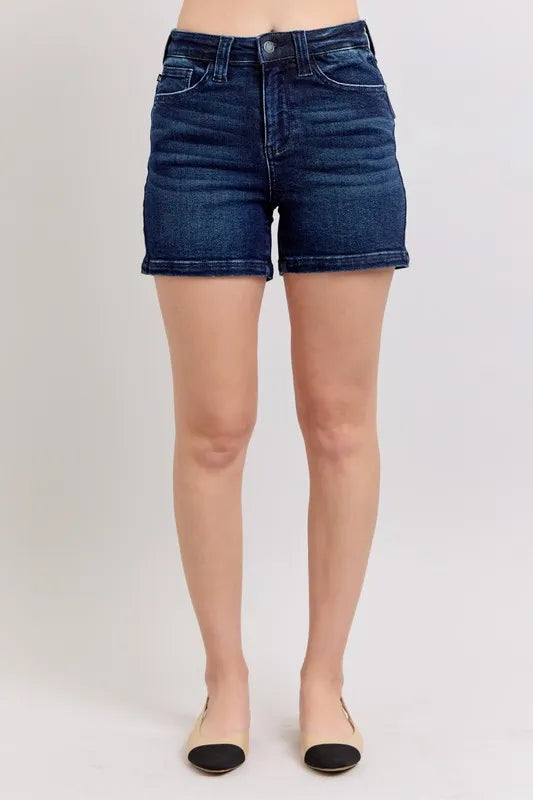 Judy Blue Full Size High Waist Back Flap Pocket Denim Shorts Plus Size 6e84d18622974b2db9b348fc323aaca1-Max-Origin
