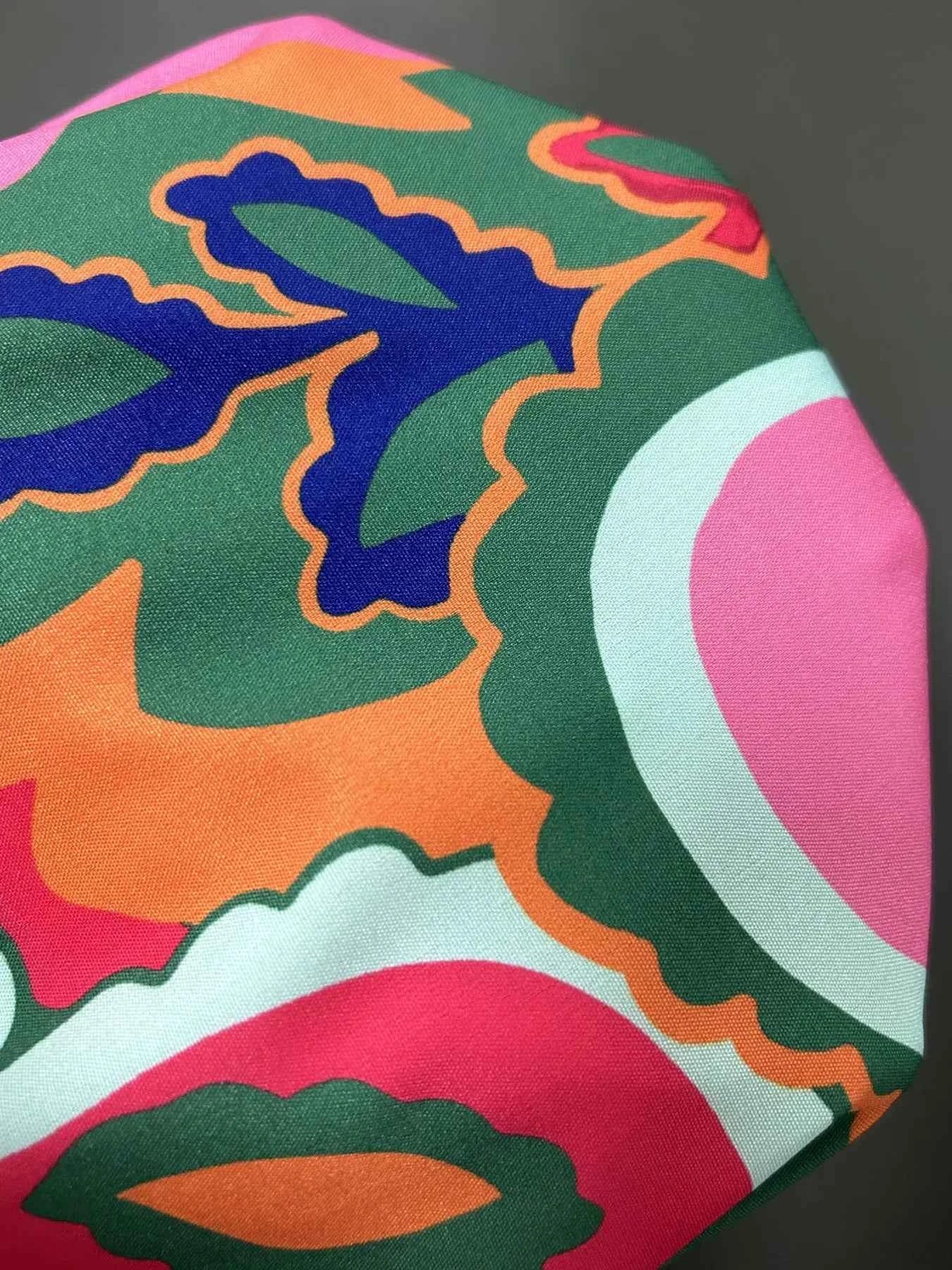 Printed Tie Neck Short Sleeve Blouse 6eb0866fecf748c597eca492e0242d2d-Max-Origin