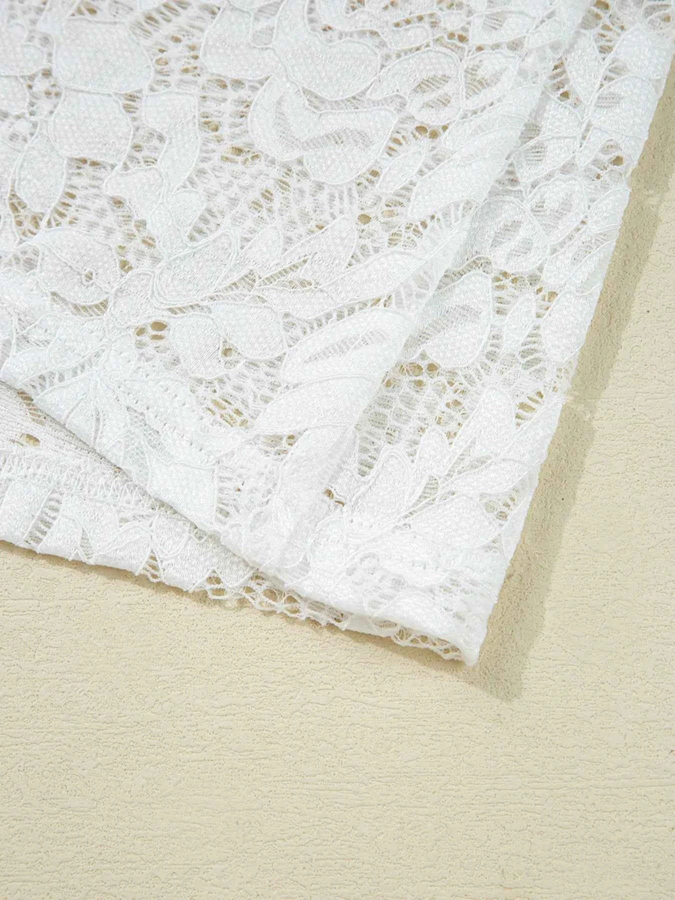 Lace Crochet Bell Sleeve Mock Neck Blouse 6ec3960f5fdc4e7c81499b4755cd6c1e-Max-Origin