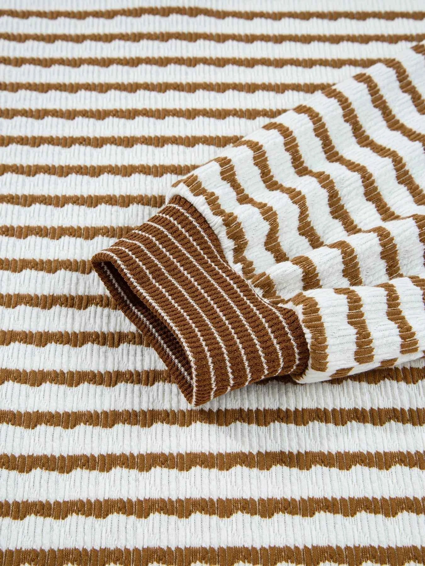 Stripe Collared Top and Drawstring Pant Set 707a1caf650b48b593e835d6b38f14d7-Max-Origin