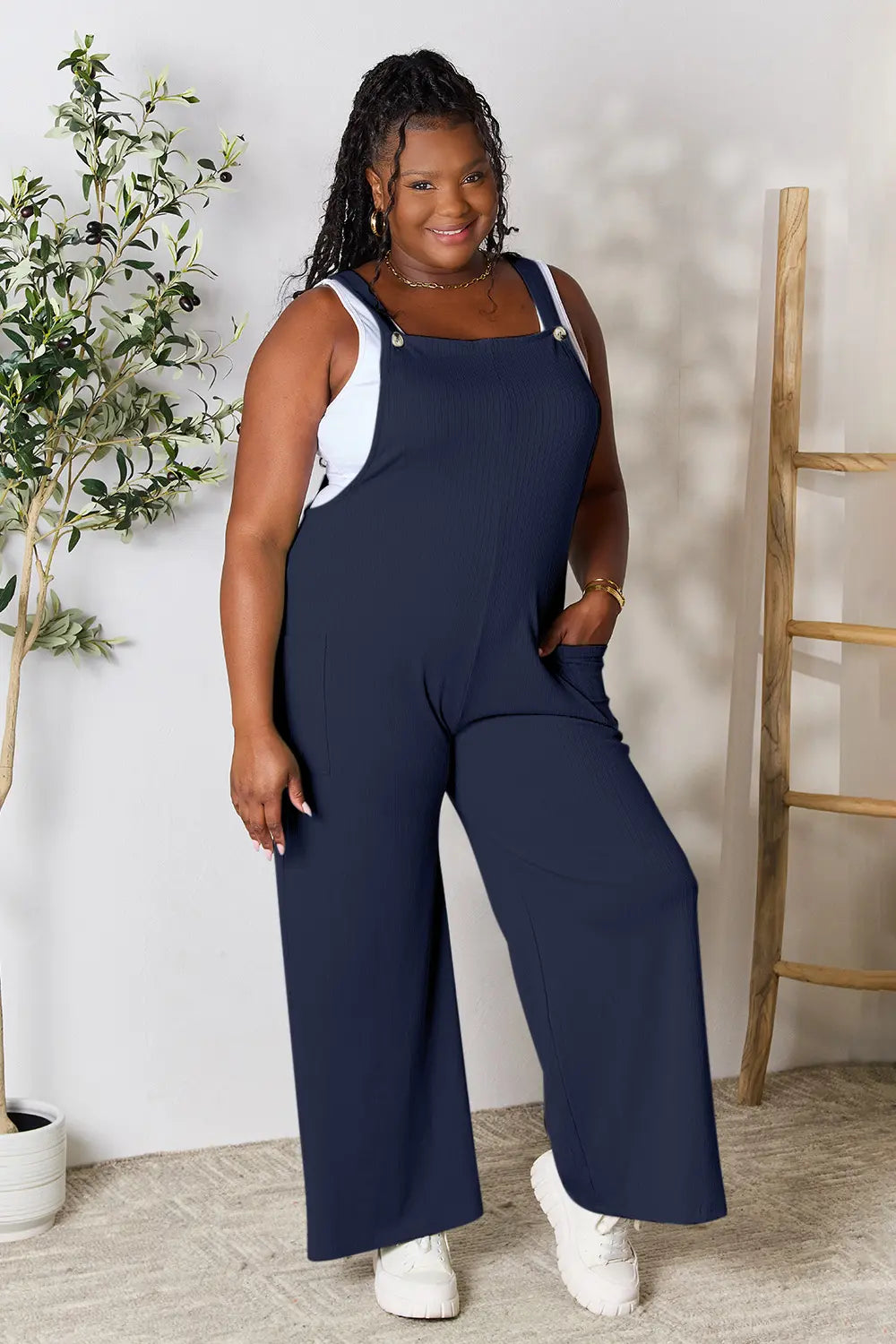 Double Take Full Size Wide Strap Overall with Pockets Dark Navy 73cf6f9fca9d457ba211e268da0dcbb5-Max