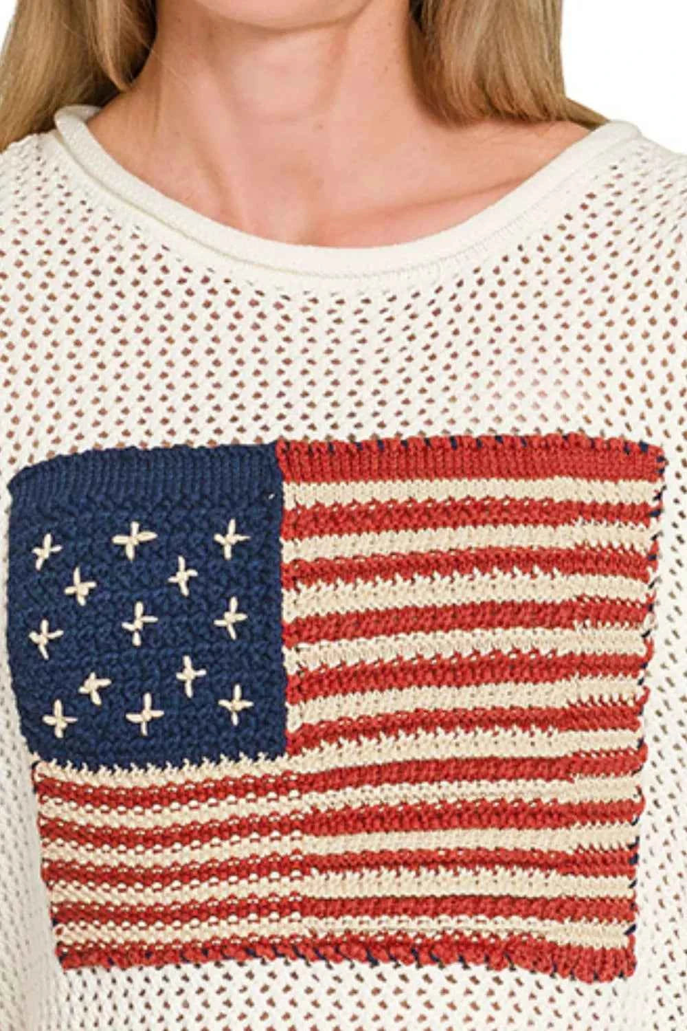 Zenana American Flag Crew Neck Sweater 75d6ca6a-87ed-4cc0-81a9-715612b7442d-Max-Origin