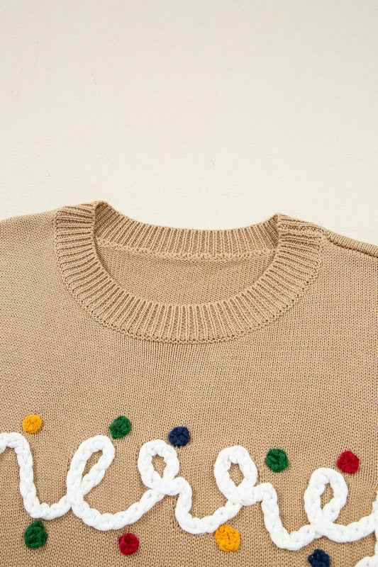Christmas Merry Dot Dolman Sleeve Sweater 75e78c4a-58b5-43be-ac7e-7fcbdb6eaa58