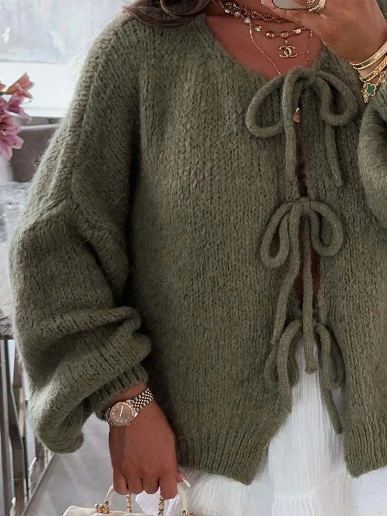 Cozy Bow-Tie Front Knit Cardigan 76a19d3b-7676-44e9-b64b-2a3026a013ef-Max-Origin