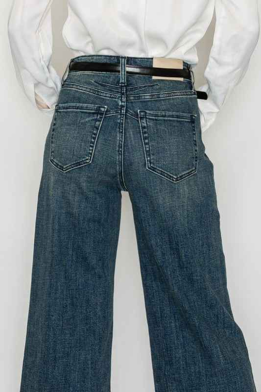 TUMMY CONTROL HIGH RISE CUFFED WIDE LEG JEANS 77650012-4ae7-4fdc-a48e-c9320732a10f