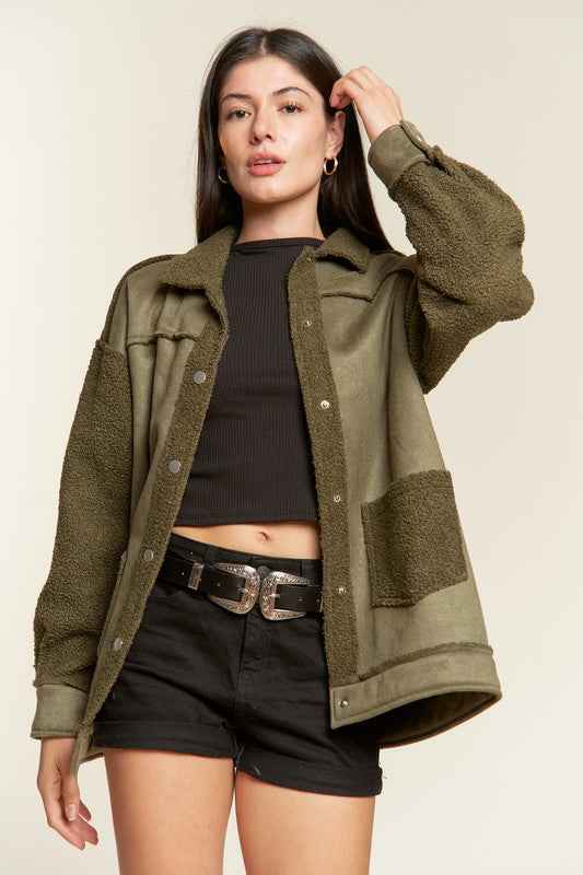 FAUX FUR AND SUEDE JACKET JJO5028 779d480f-e682-45cf-b68d-e03aa32b3779