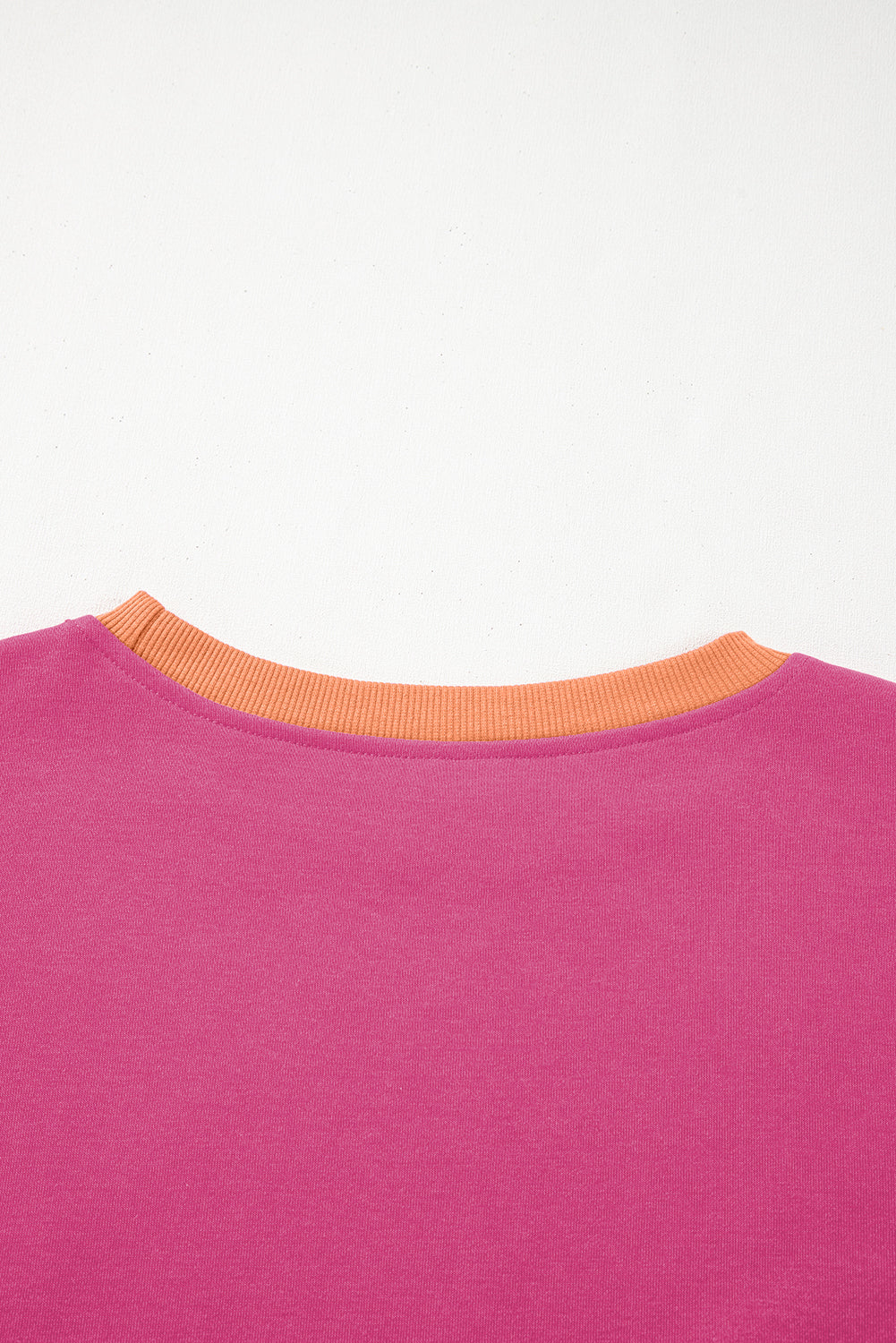 Rose Red Contrast Trim Loose Pullover and Lace-up Waist Shorts Set 77ea5ce2d9826574