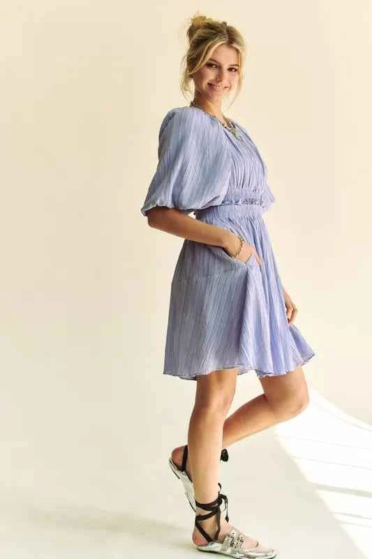 Davi & Dani Back Button Puff Sleeve Mini Dress 785342a61fcc46d483bcaf4a47e3f9f2-Max-Origin