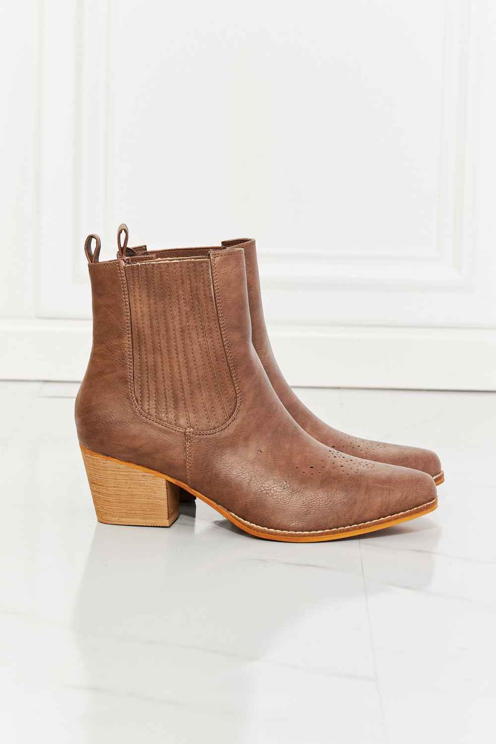 MMShoes Love the Journey Stacked Heel Chelsea Boot in Chestnut 790e031e494647cea1d1b10dcbefc430-Max