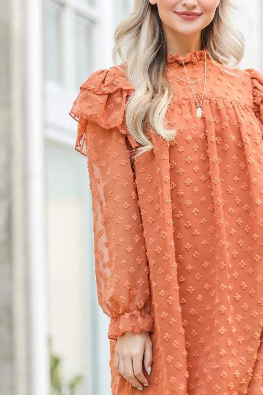 And The Why Lovely Ruffle Shoulder with Textured Woven Dress 792417bea45c476497abc437a7ade420-Max-Origin