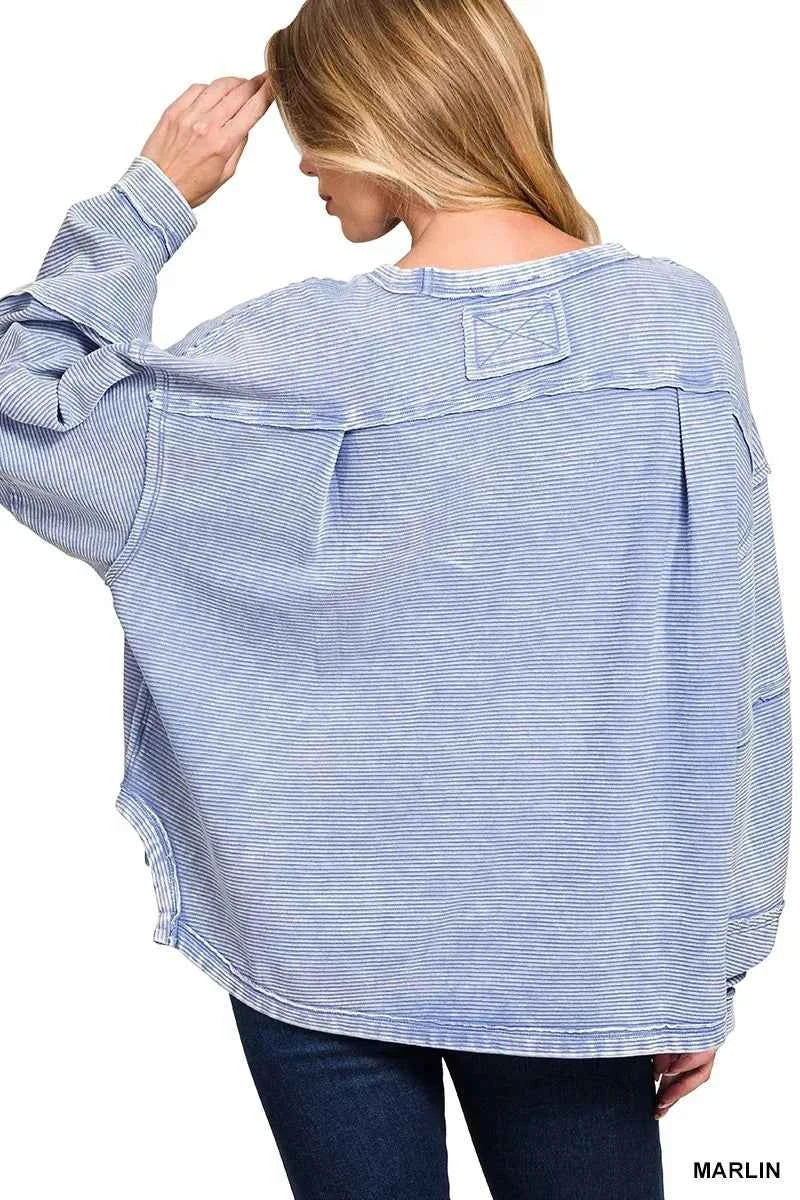 Zenana Acid Washed Exposed-Seam Sweatshirt 7bc4fd889b49438b93606fd9b61d5ef5-Max-Origin