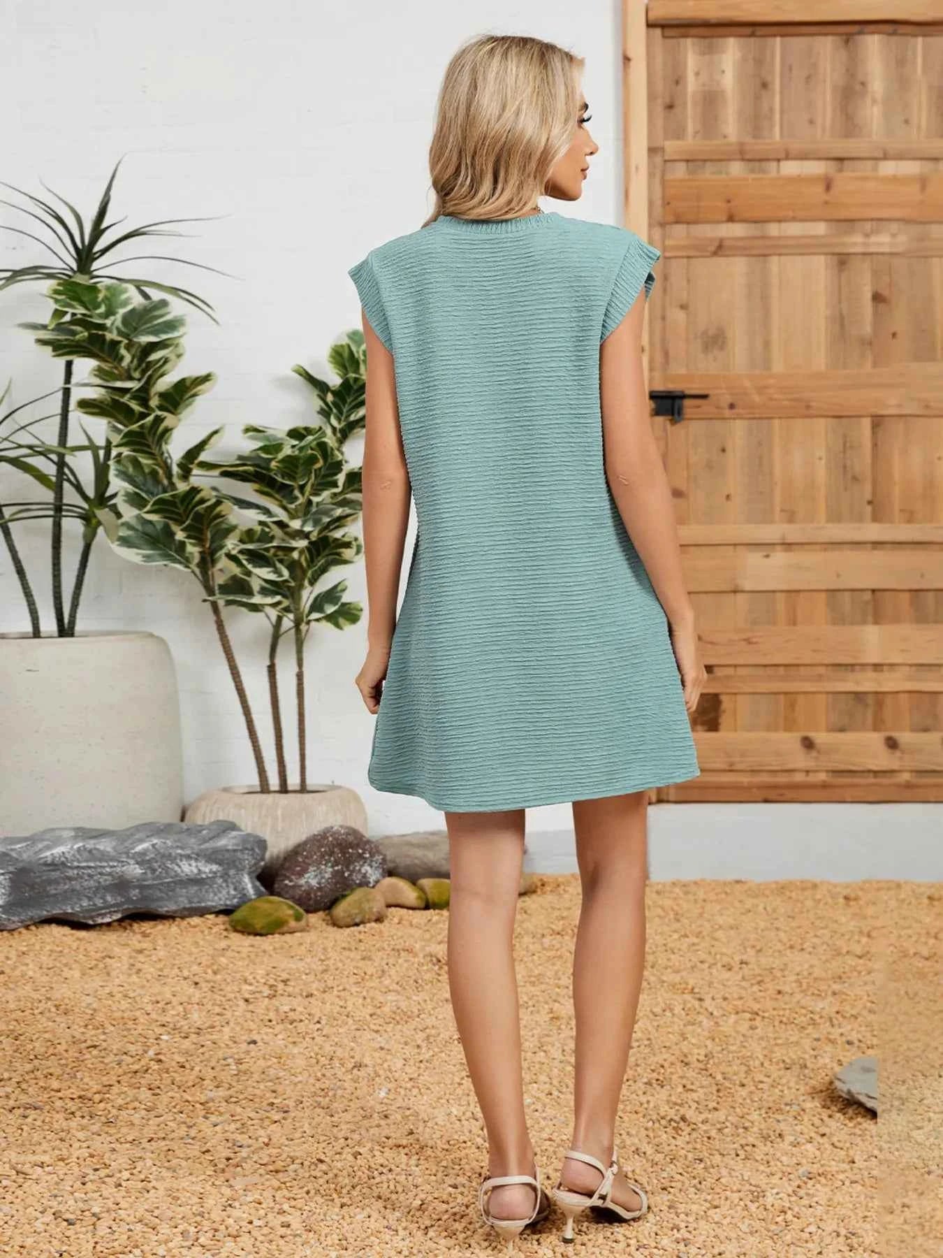 Round Neck Cap Sleeve Mini Dress 7c55bd295287429cbb8e53bd8fcfe7c5-Max-Origin