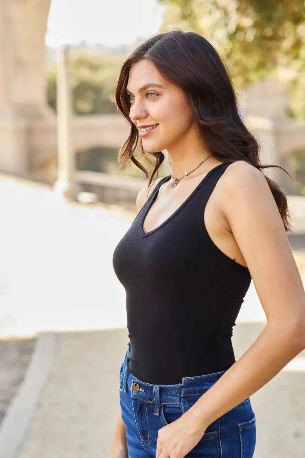 Zenana Racerback Tank Bodysuit 7f432b81f7254de6a9f8745a1acdd2eb-Max