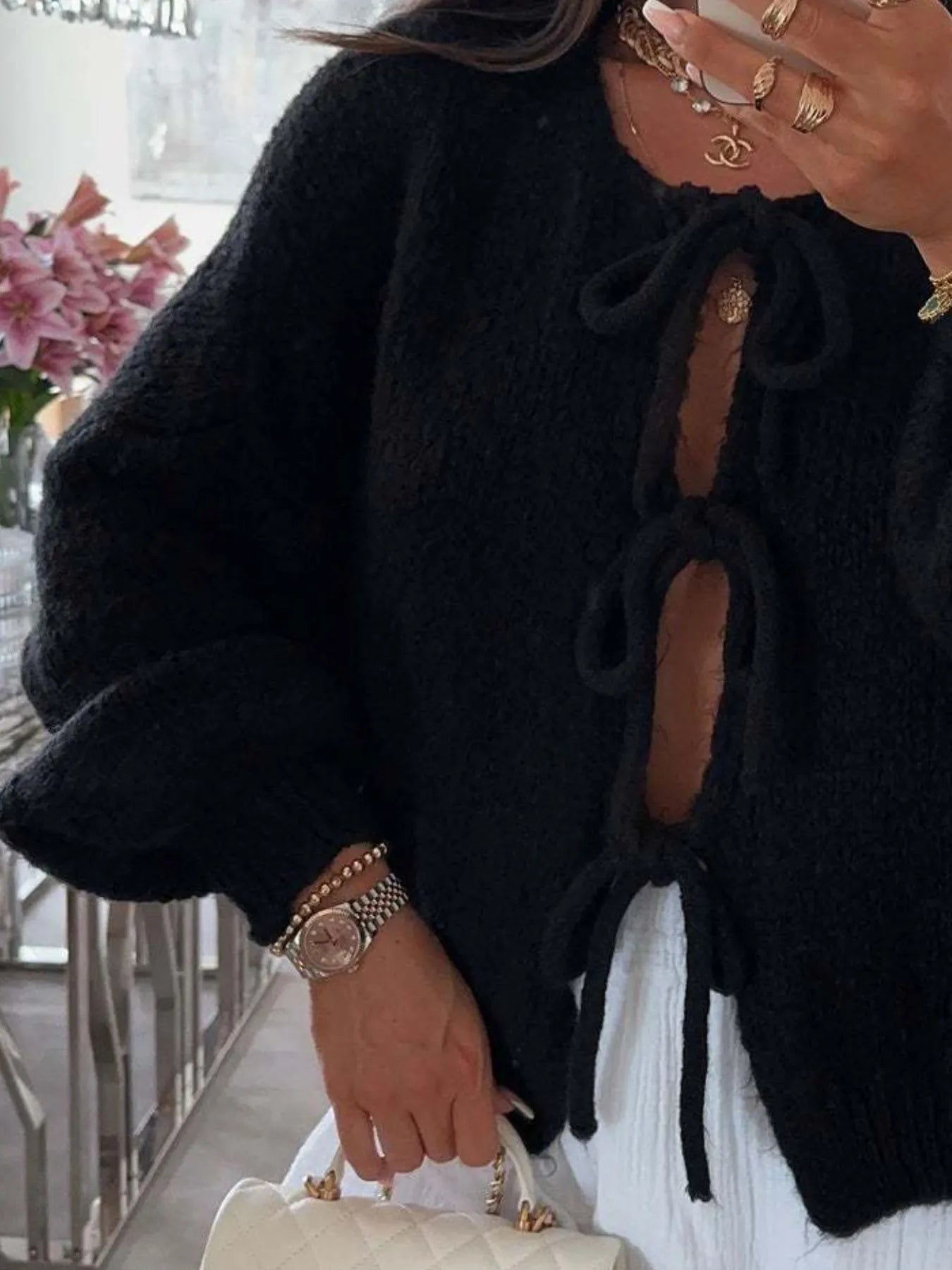 Cozy Bow-Tie Front Knit Cardigan 7f578d14-c2bf-4412-b351-ee6cf9144838-Max-Origin