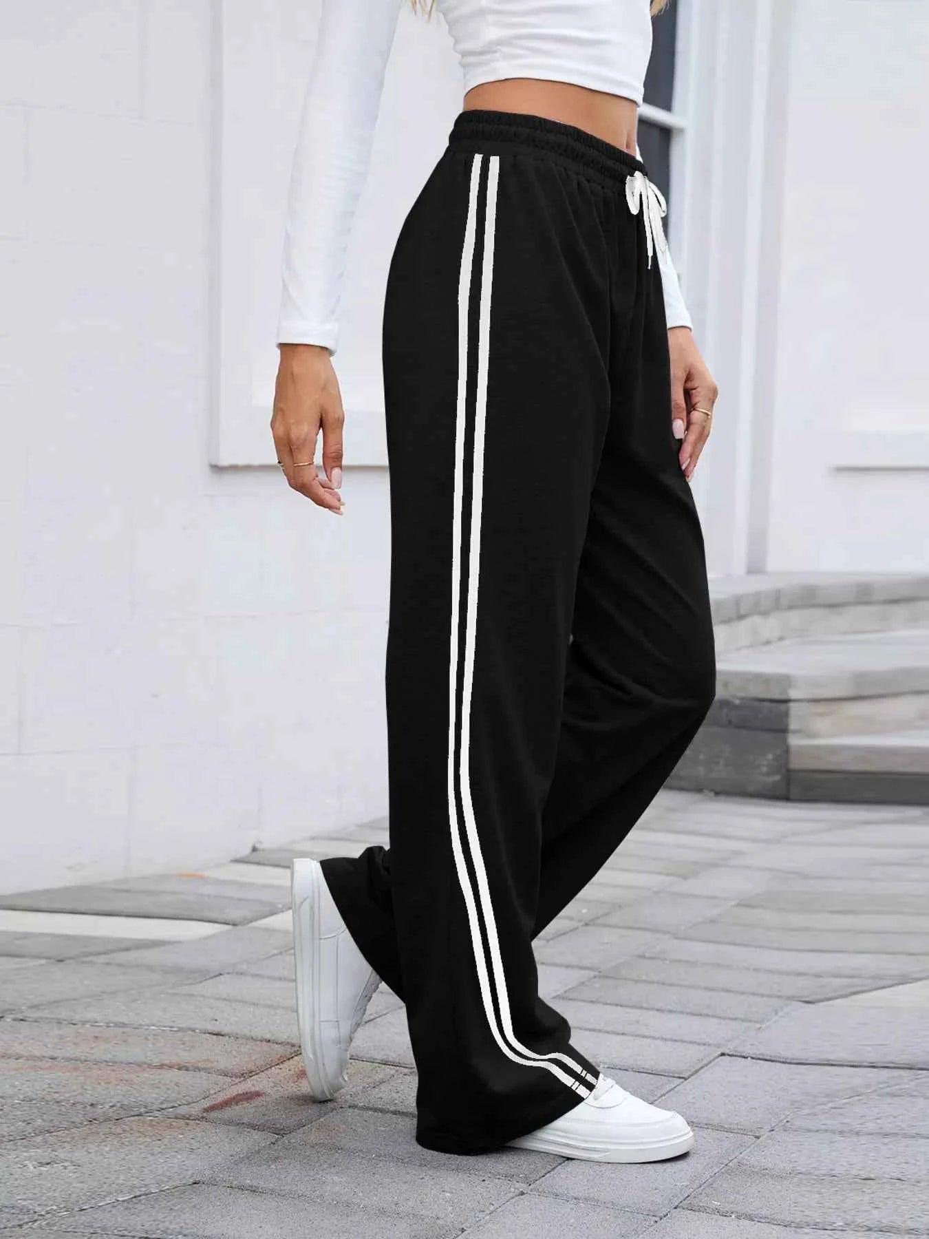 Side Striped Wide Leg Pants 8004030725fd4c0cb702dc10c7f64836-Max-Origin