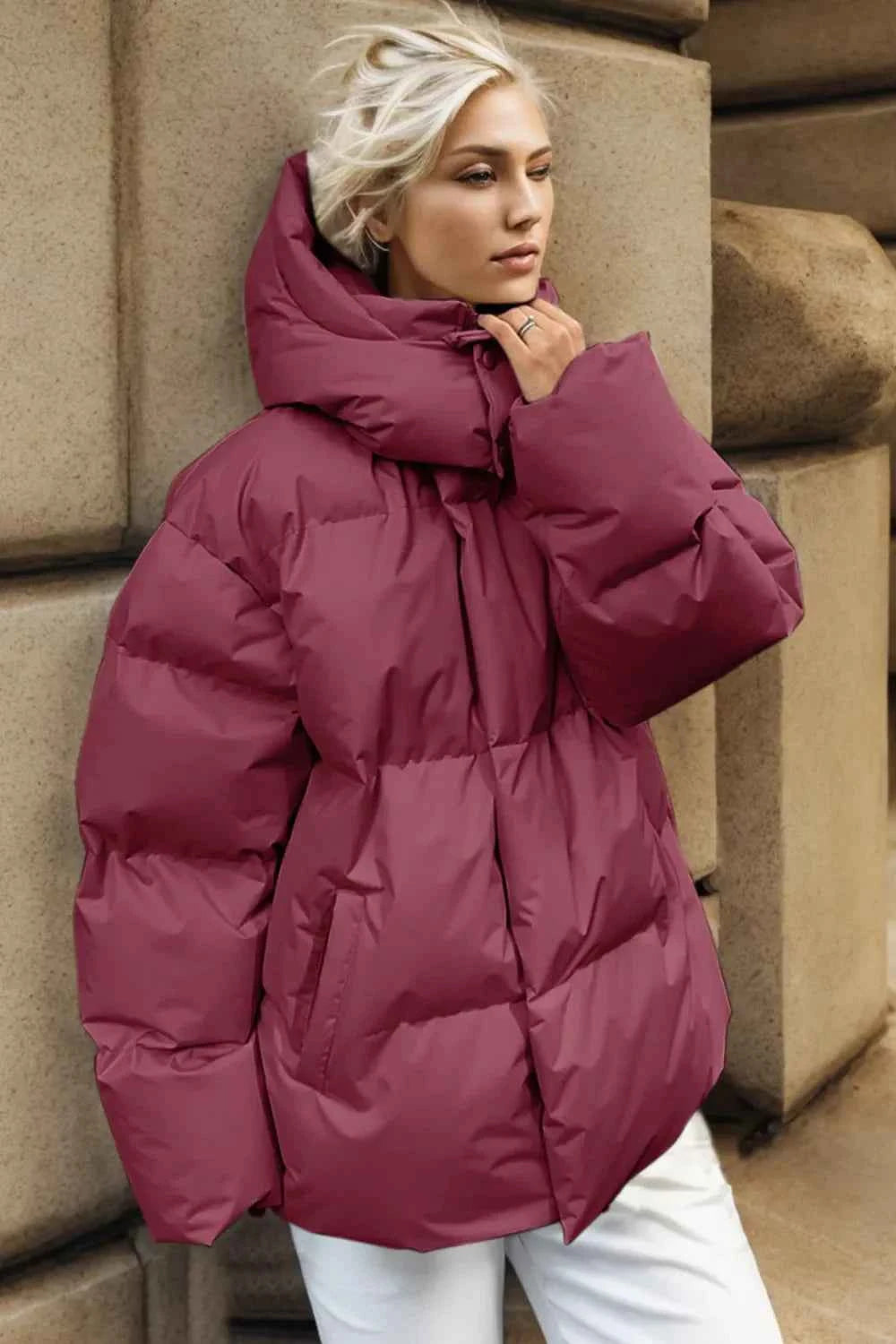 Pocketed Zip Up Hooded Puffer Jacket 81cf7f11-4a27-4120-9929-a09f0cf057b3-Max