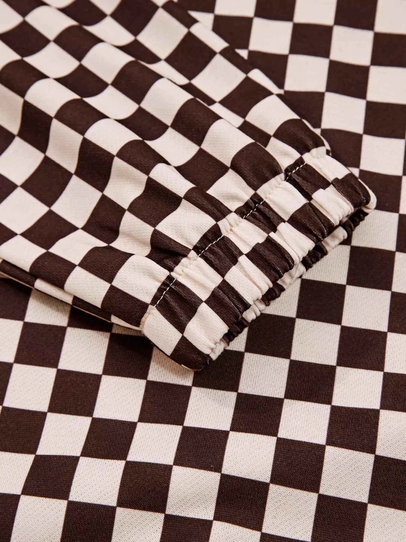 Checkered Drawstring Hoodie and Pants Set 81d2467af93e405c8f890fcbec084761-Max-Origin