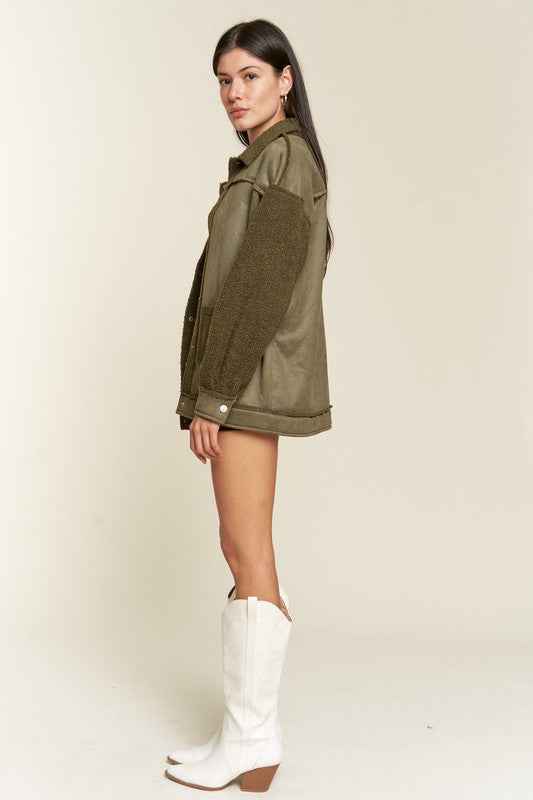 FAUX FUR AND SUEDE JACKET JJO5028P 82dd3557-9fe8-42c5-b3ad-c9ea61c86c85