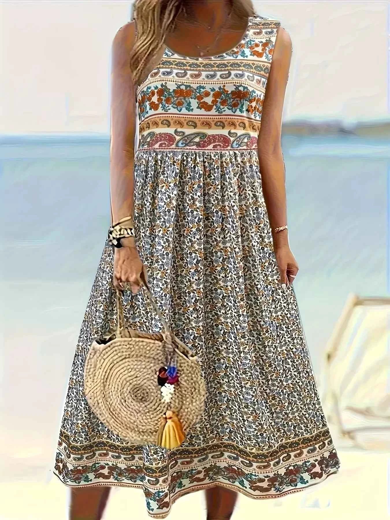Plus Size Floral Print Sleeveless Midi Dress 83b2084bcef344fd84a7bdebaf267271-Max-Origin