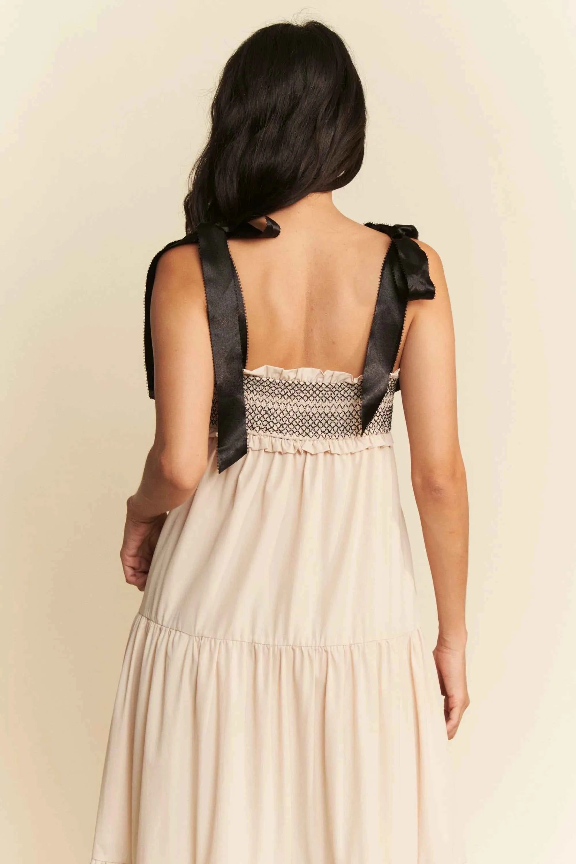 Davi & Dani Multi Contrast Smocked Bodice Straps Maxi Dress 848424b358354da49872764fa0bb039a-Max-Origin