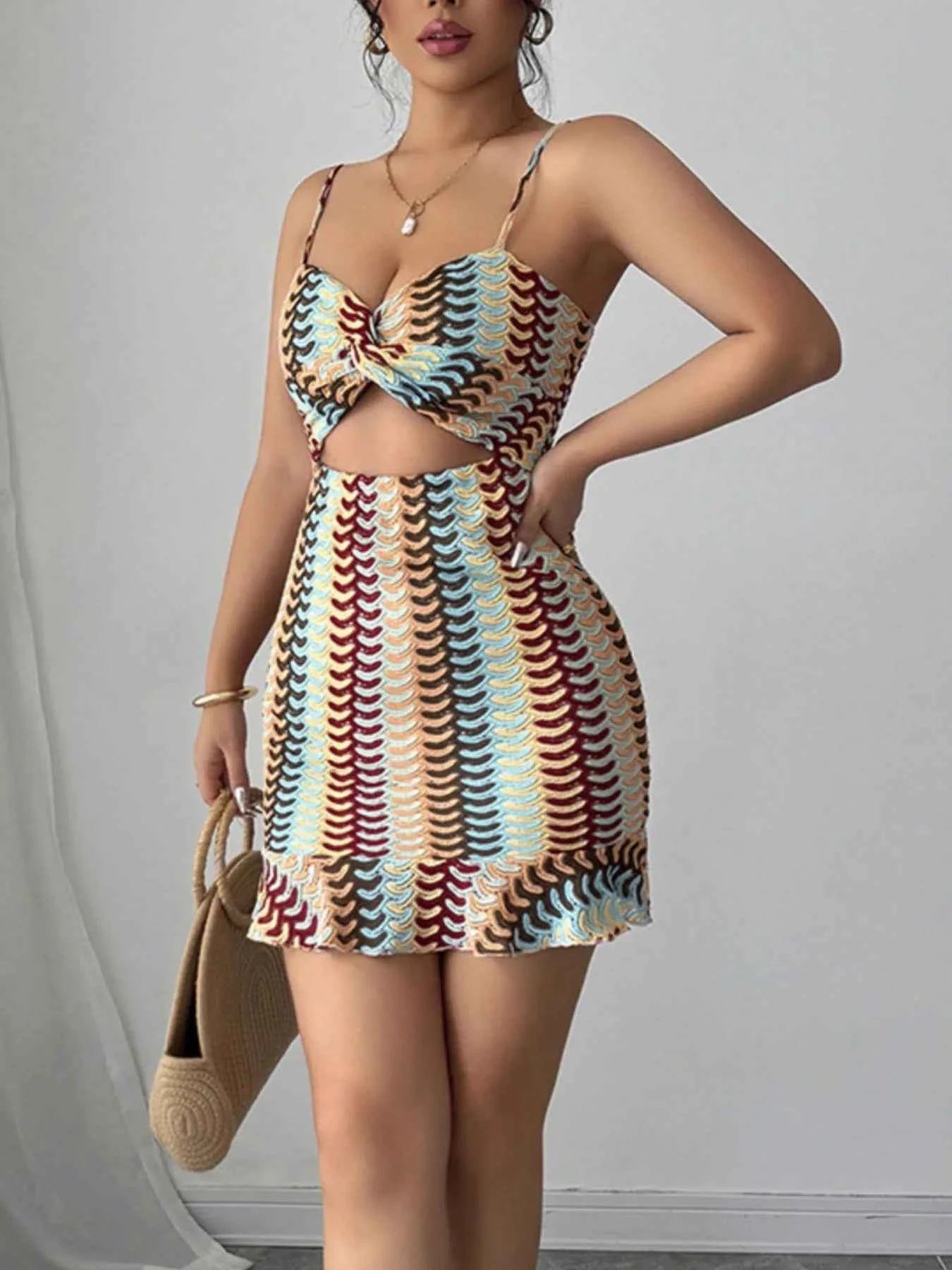 Cutout Ruffled Hem Cami Dress 86111c08-e589-4c6f-86e2-58391d118636-Max-Origin