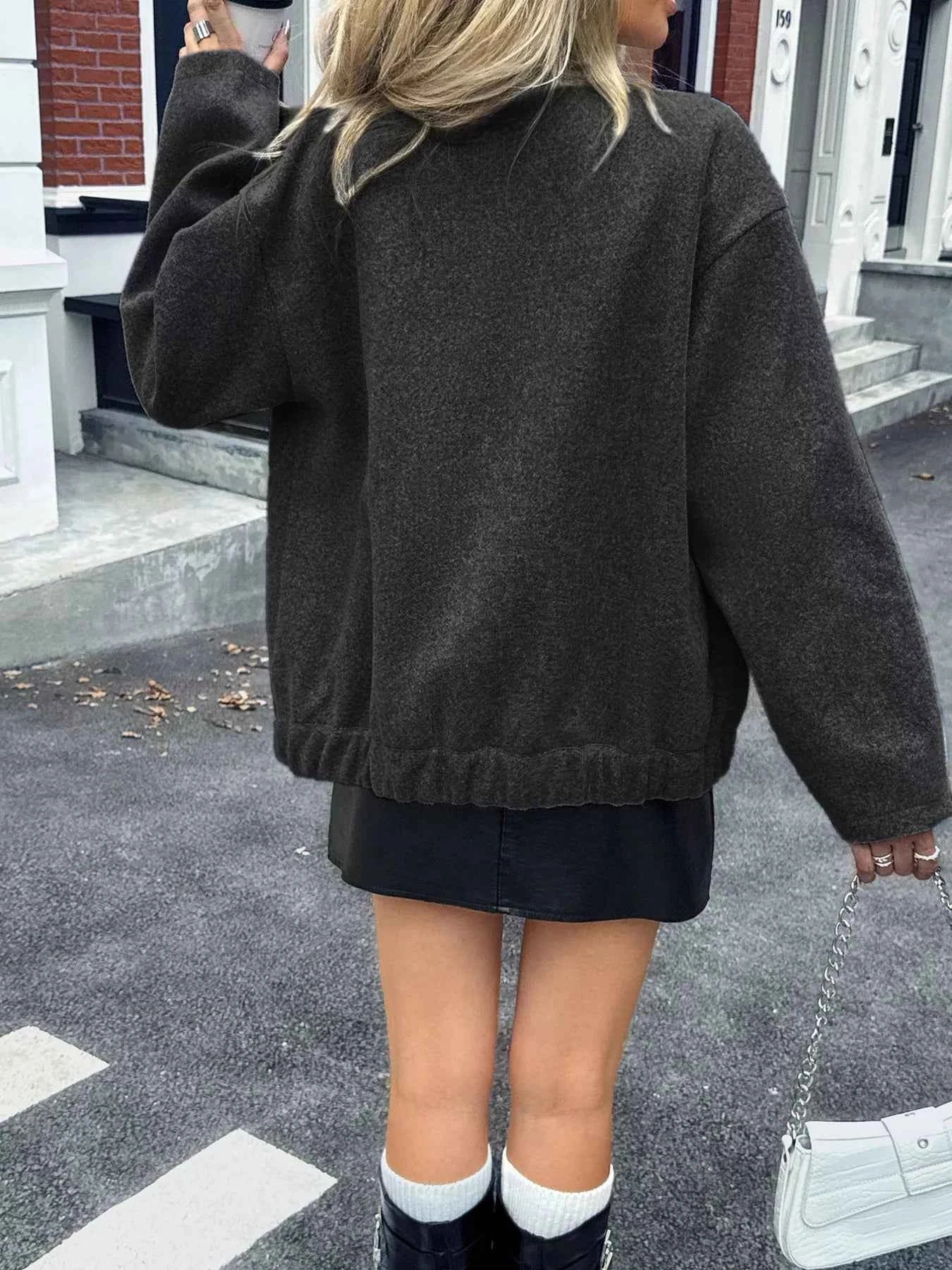 Snap Down Dropped Shoulder Jacket 8681694b92664c46a69902920bcbf540-Max-Origin