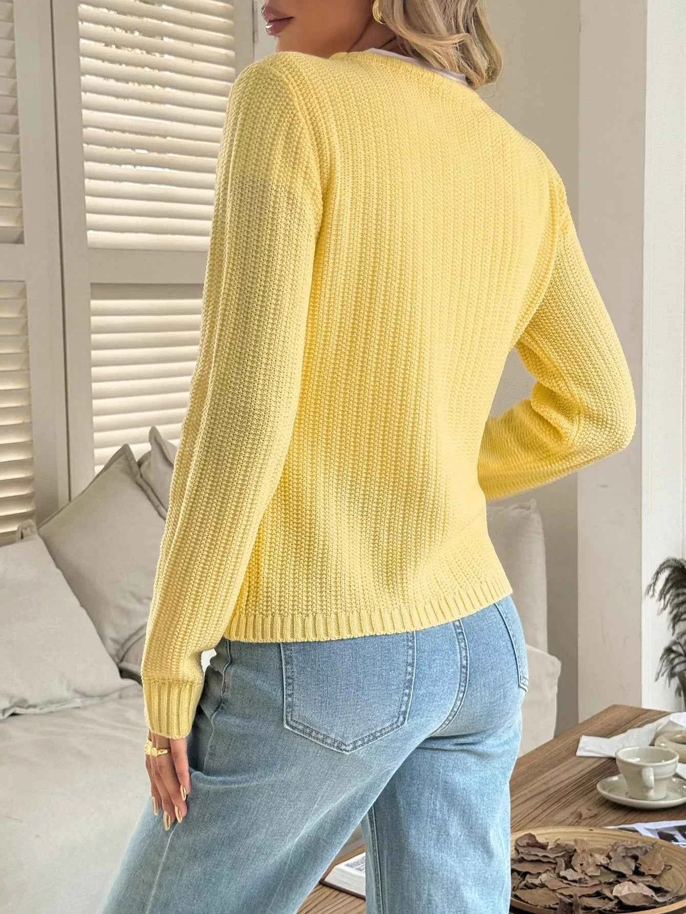 Button-Front Ribbed Long Sleeve Cardigan 875fdd09-98af-42e2-83e8-ad5b5586c2c0-Max-Origin