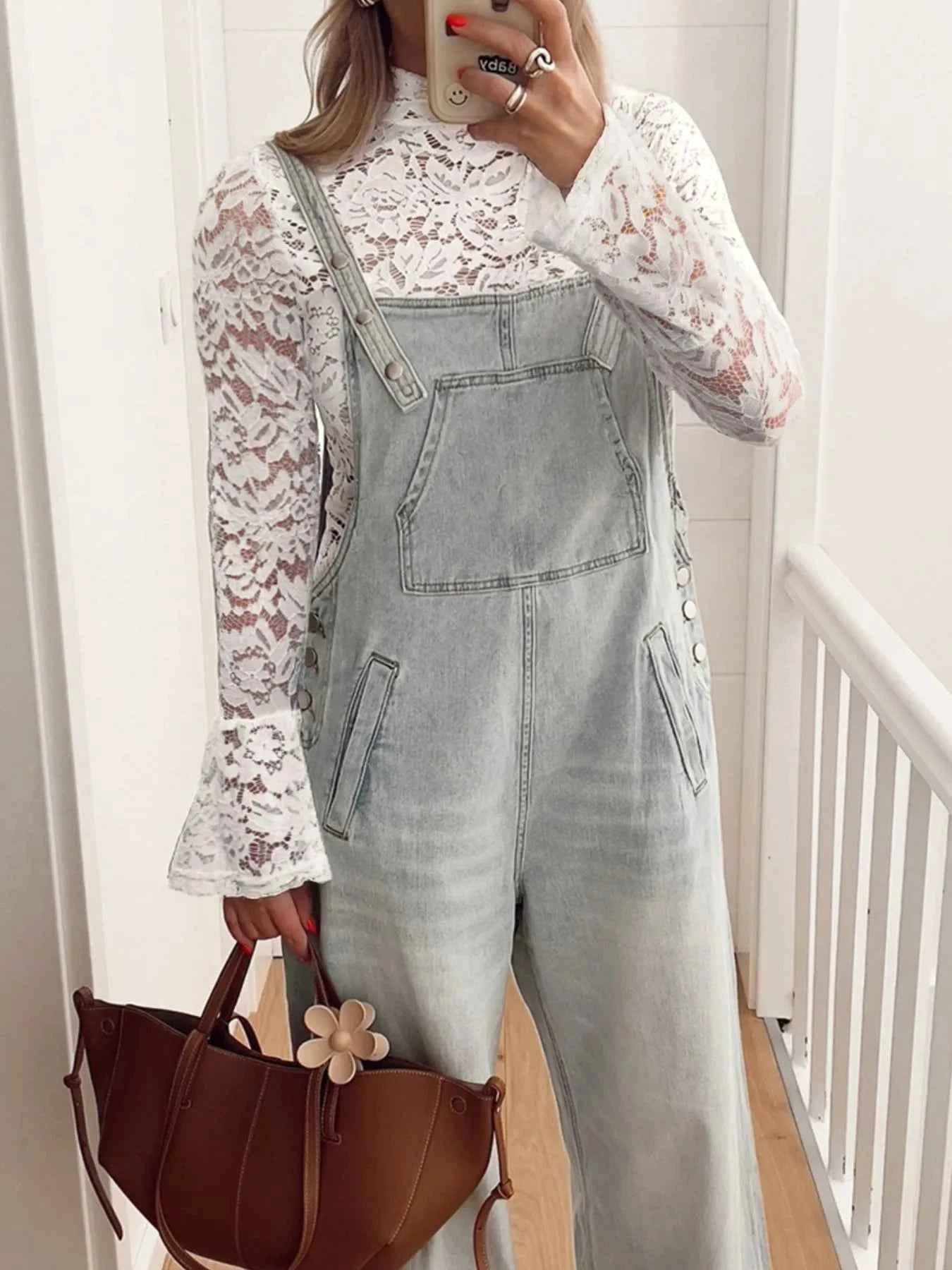 Lace Crochet Bell Sleeve Mock Neck Blouse 87f2b4ce-8738-491d-95a2-431e7f8c7197-Max-Origin